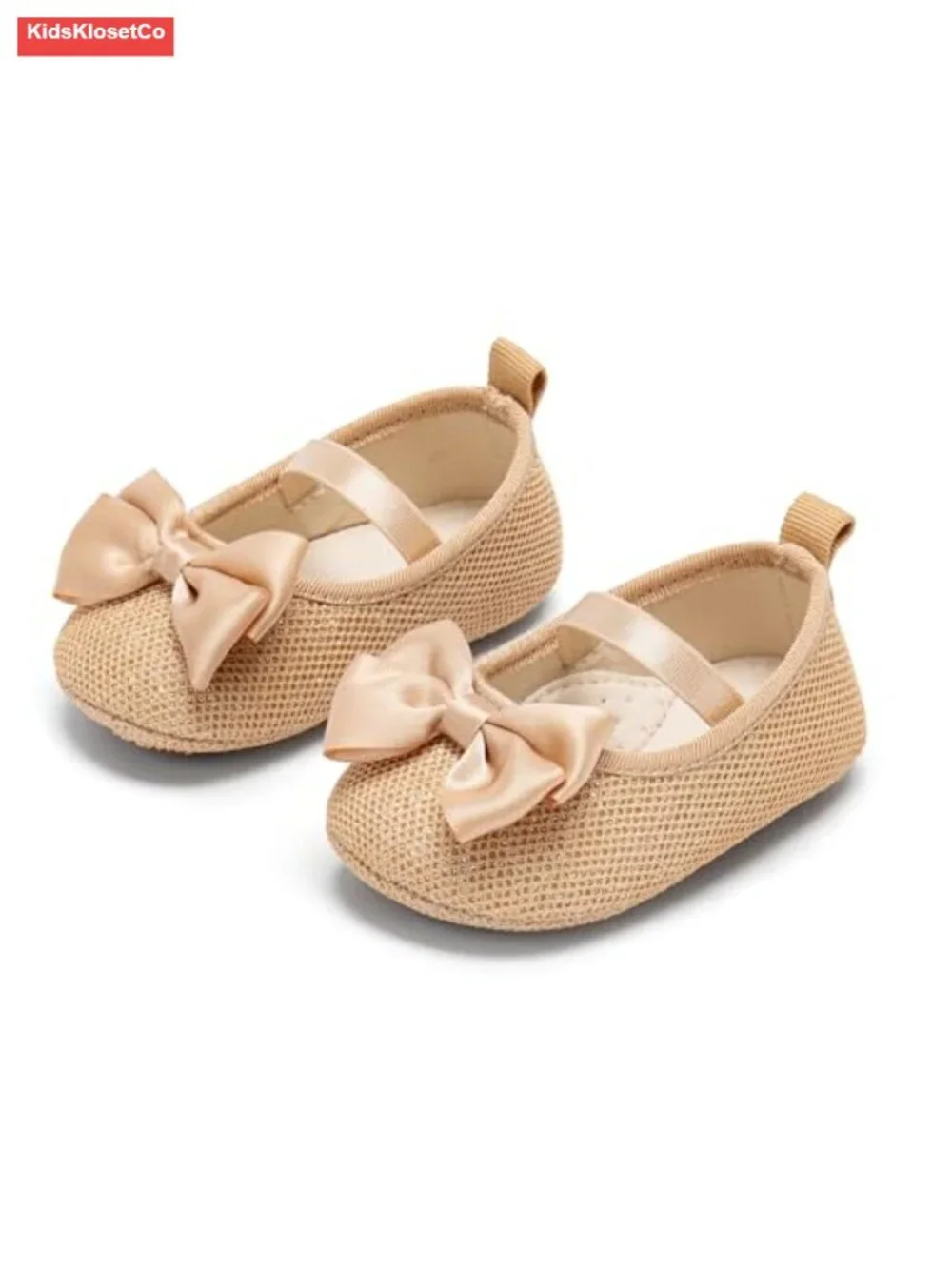 Baby Girl Mary Jane Flats - Soft Rubber Sole Non-Slip Wedding Shoes